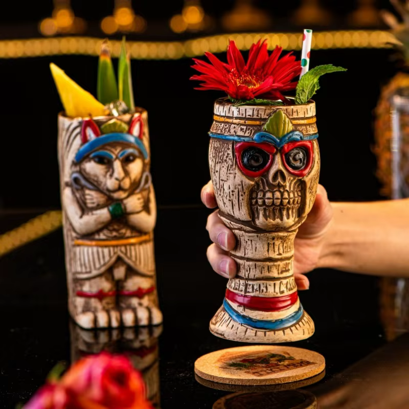 Creative Tiki Mug Ancient Egyptian Style Ceramic Tiki Mug Cocktail Mug Cold Drink Glasses Cup Mug For Tiki Bar Accessories - Image 5