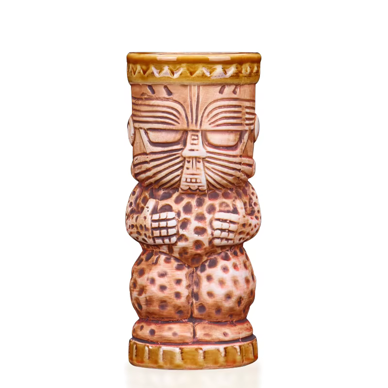 340ml Ceramic Tiki Mug Creative Porcelain Beer Wine Mug Cup Bar Tool - Image 4