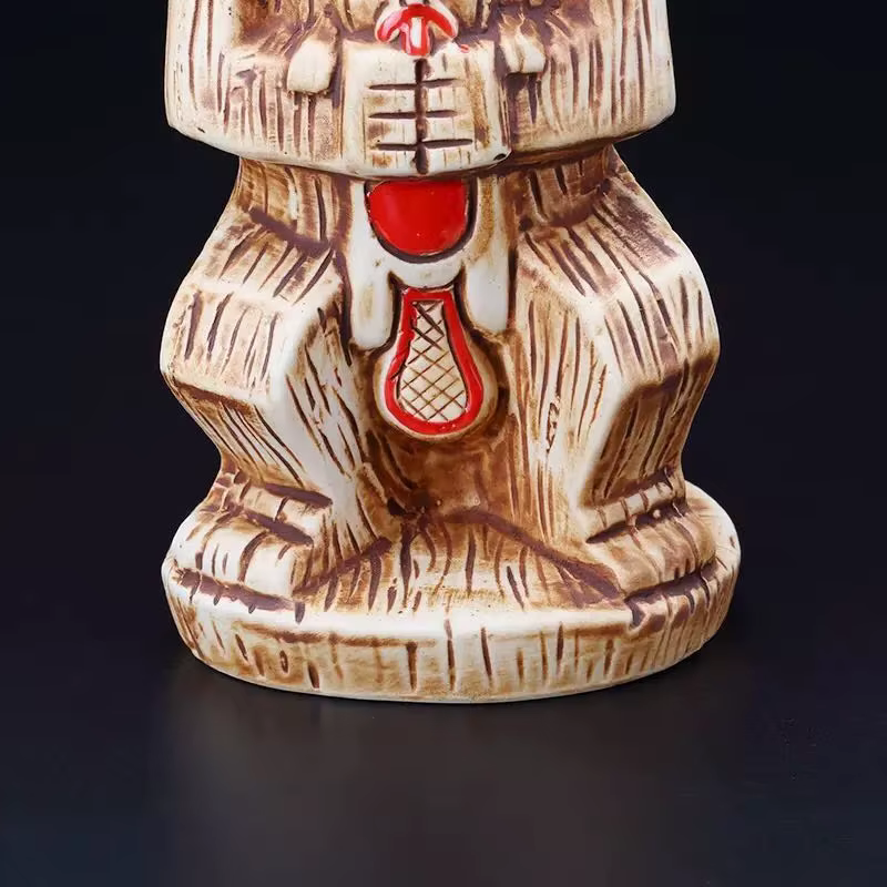 450ml Ceramic Tiki Mug Creative Porcelain Beer Wine Mug Cup Bar Tool - Image 2