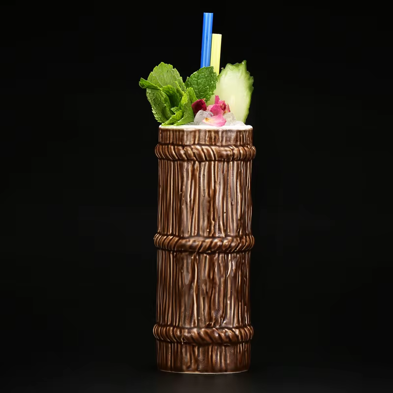 410ml Ceramic Tiki Mug Creative Porcelain Beer Wine Mug Cup Bar Tool - Image 4