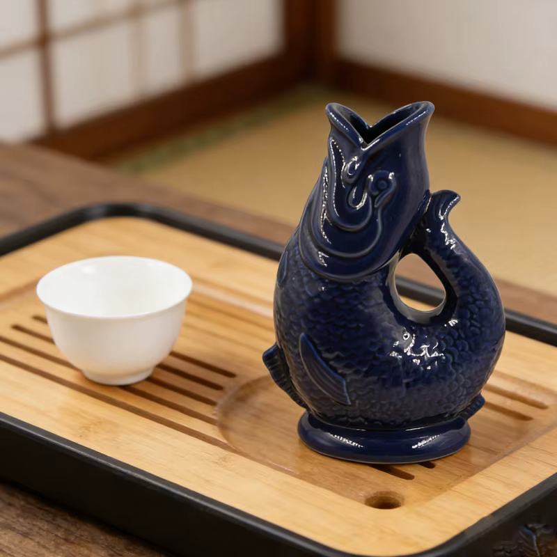 Creative Cocktail Cup Hawaii Ceramic Tiki Mug Fish Shaped Wine Mug Halloween Gift Personalized Ceramic Decorations Accessories