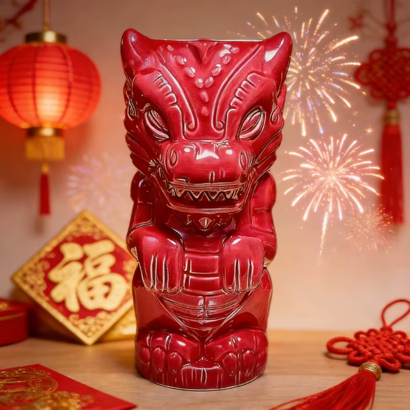 Statue Cocktail Mug Sculpture Tiki Mug Home Decoration Accessories Halloween Cocktail Mug Living Room Decoration New Year Gifts