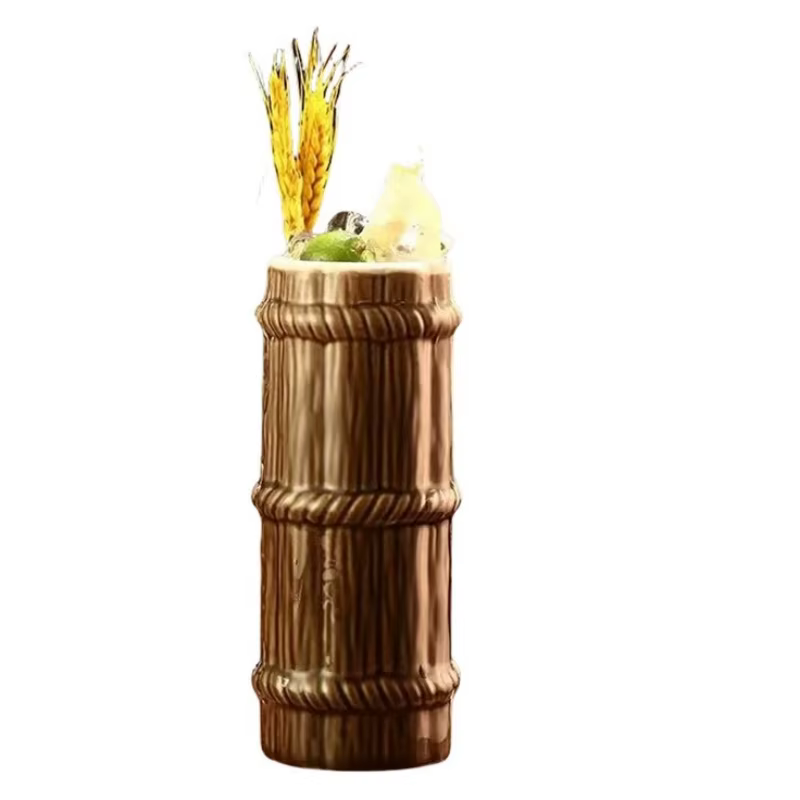 410ml Ceramic Tiki Mug Creative Porcelain Beer Wine Mug Cup Bar Tool
