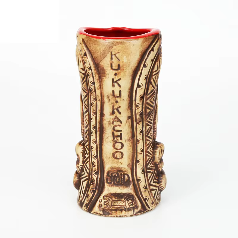 400ml Hawaii Tiki Mugs Cocktail Cup Beer Beverage Mug Wine Mug Ceramic Easter Islander Tiki Mugs Bar Tools Barware - Image 5