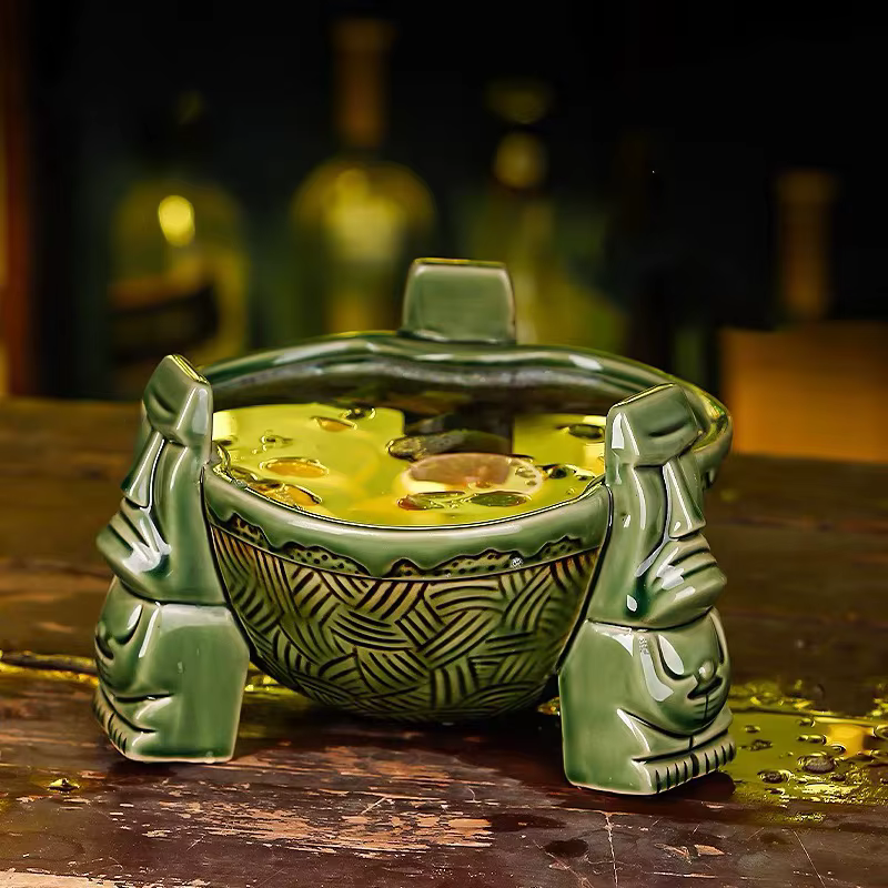 Ceramic Punch Bowl Tiki Bowl Ceramic Tiki Mug - Image 3