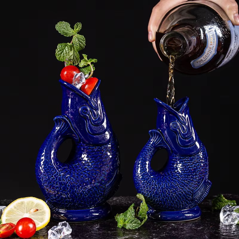 Creative Cocktail Cup Hawaii Ceramic Tiki Mug Fish Shaped Wine Mug Halloween Gift Personalized Ceramic Decorations Accessories - Image 6