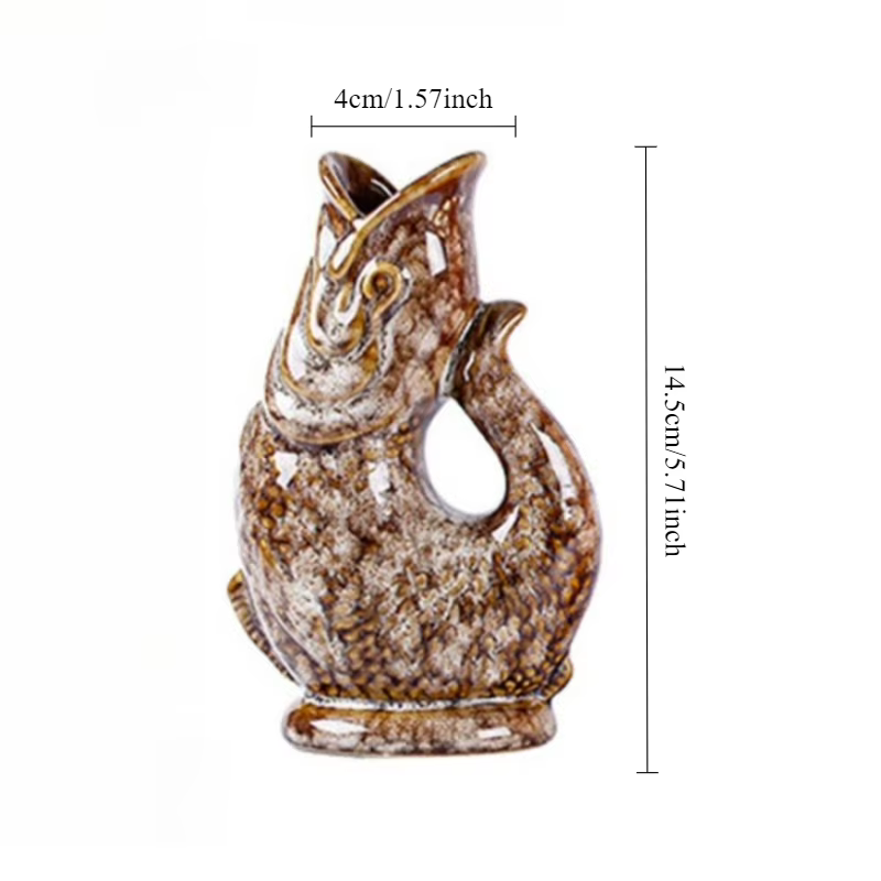 Creative Cocktail Cup Hawaii Ceramic Tiki Mug Fish Shaped Wine Mug Halloween Gift Personalized Ceramic Decorations Accessories - Image 3