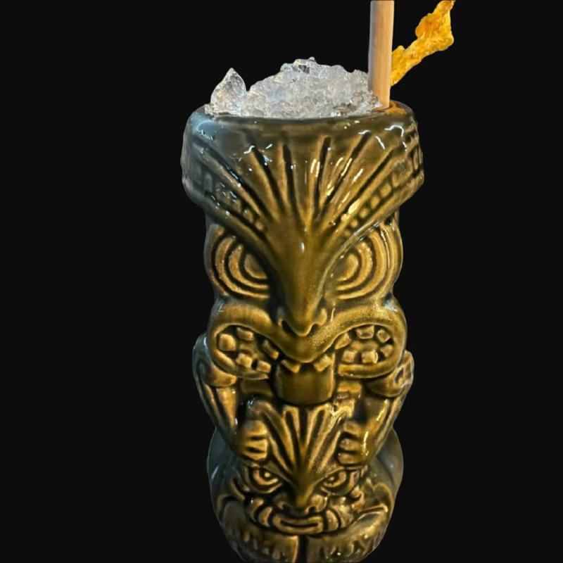630ml Ceramic Tiki Mug Creative Porcelain Beer Wine Mug Cup Bar Tool - Image 2