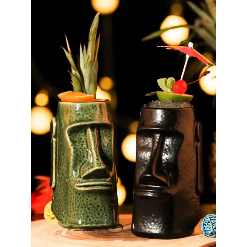Creative Ceramic Mug Shaman Totem Face tiki Bar Glass Wine Cocktail Glasses Whiskey Cup Beer Cup Juice Cup Thicken - Image 2