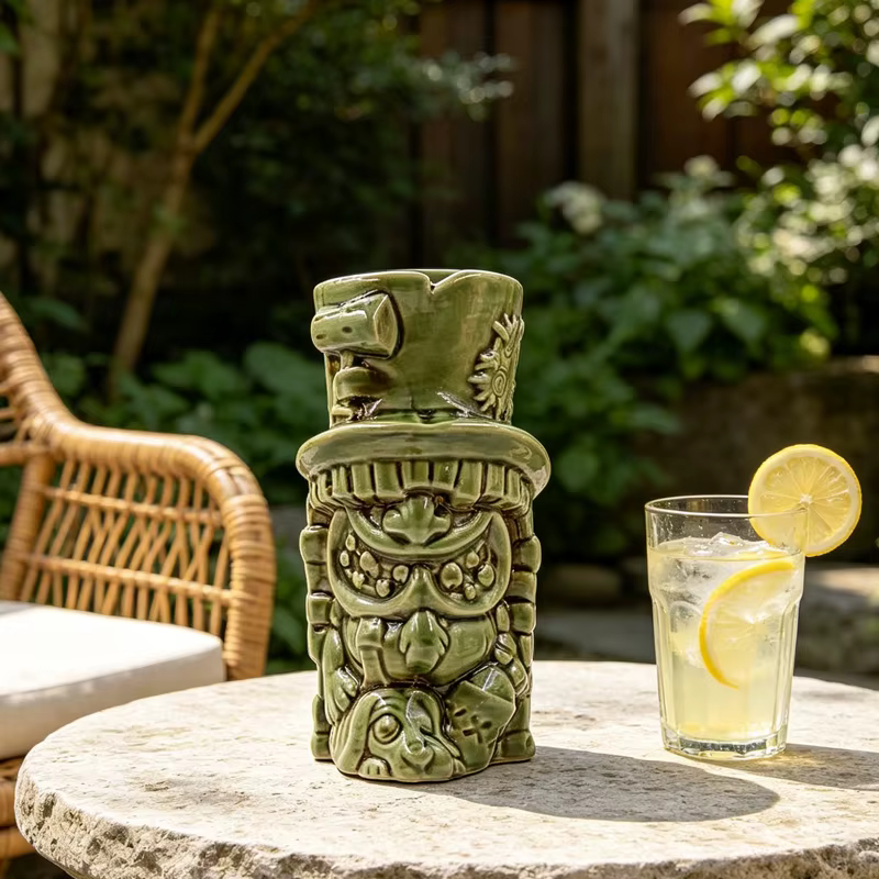 Party Creative Tiki Bar Mug Tiki Mugs Ceramic Hawaiian Cocktails Drinking Bar Decorations Premium Tropical Cup Drinks for Exotic